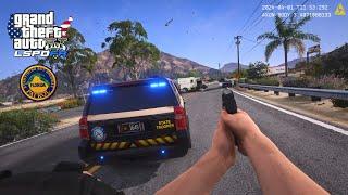 [NO COMMENTARY] GTA V LSPDFR | MULTIPLE OFFICERS DOWN | 4 ARMED MEN STOLE MONEY TRUCK - FHP