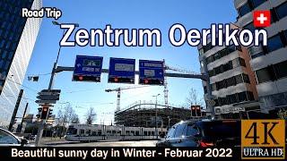 Road Trip a long Zentrum Oerlikon  | 4K view with Relaxing Music