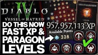 Diablo 4 - How to Get FAST Paragon Point XP & Unlock ALL 328 Points Easy - Season 7 Leveling Guide!