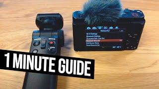 How to Pair Sony ZV-1 with Grip / Remote / Tripod / Selfie stick