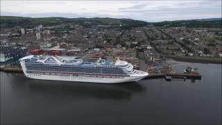 Caribbean Princess at Greenock Scotland 5th August 2016