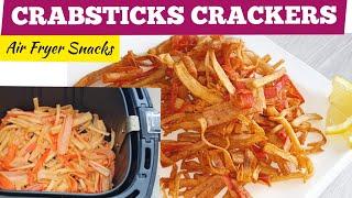 Air fryer Crispy Fried Crab Sticks Recipe . How to make Air fried Crab Stick Chips Crackers Snacks.