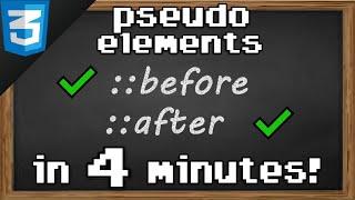 Learn CSS pseudo elements in 4 minutes 