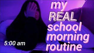 my REAL school morning routine