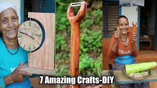 Wooden watch & 7 amazing useful crafts , Easy to make - DIY