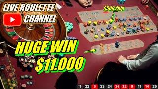  LIVE ROULETTE | HUGE WIN 11.000 In Vegas Casino  500 Chips Bets Sunday Session  2024-07-14