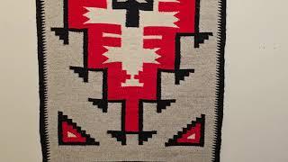 Vintage Native American Navajo Rug in Brilliant Red and Gray 1366,  2' 6" x 5' 1"