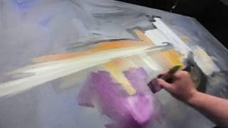 Abstract acrylic painting Demo HD Video - Monelia by John Beckley