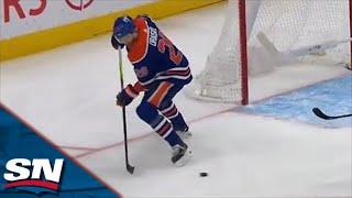 Oilers' Leon Draisaitl Sets Up Evan Bouchard Goal With Slick Spinning Backhand Pass