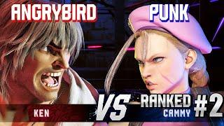 SF6 ▰ ANGRYBIRD (Ken) vs PUNK (#2 Ranked Cammy) ▰ High Level Gameplay