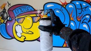 GRAFFITI - Painting Bomb Character in Abandoned place