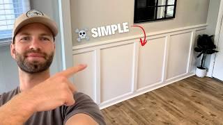 DEAD simple DIY Wainscoting Accent Wall (Don't Overthink It)