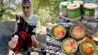 How to cook fire broth (abgoosht) with garden vegetables - dizi - iranian abgoosht