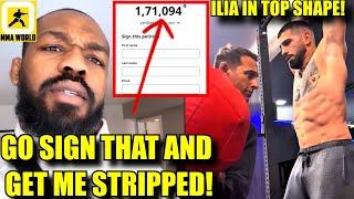 Jon Jones reacts to a petition to strip him getting over 170,000+ signatures, Ilia in TOP SHAPE,Sean