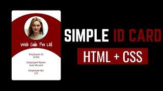 HTM CSS Simple ID Card UI Design