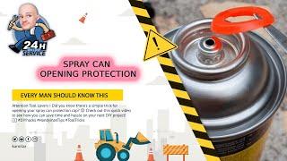 SPRAY CAN OPENING PROTECTION / Watch now to save time  #shorts