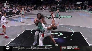 A'ja Wilson ELBOWED In The HEAD/NECK, Refs Call FLAGRANT Foul After Review | LV Aces vs NY Liberty