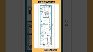 15x50 House Plan East Facing #houzy #eastfacing #1bhk #housefloorplan #eastfacing #vastuforhome