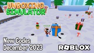 Roblox Unboxing Simulator New Codes December 2023