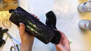 Pantyhose, Spray Paint, Tack-It Method, Color Shift Glitter Pattern Tumbler, Start to Finish