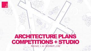 Architecture Floor Plans for Competitions and Studio FULL COURSE | Rhino 3d + Illustrator Tutorial
