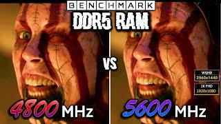 DDR 5 Ram 4800 Mhz vs 5600 Mhz 64GB (2x32 GB) / Test / 1080p - 1440p / RTX 4090 / in 8 Games