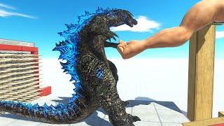 GODZILLA Gets PUNCHED by Giant Arm - Animal Revolt Battle Simulator