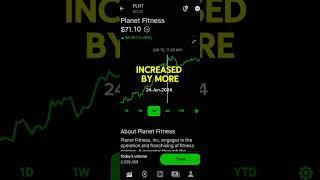 PLANET FITNESS STOCK PRICE MOVEMENT - ROBINHOOD STOCK MARKET INVESTING