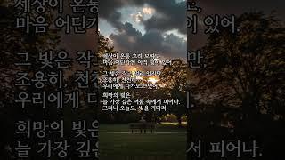 세상이 온통 흐려 보여도, 빛은 결국 찾아와 ️️ #희망 #위로 #힐링쇼츠