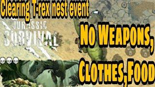 Easiest way to do the T-rex nest event| Jurassic Survival