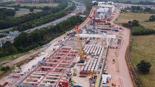 HS2 Construction Update - Bromford Tunnel near Water Orton Birmingham