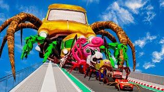 ALL MONSTERS Big & Small Cars vs Jump Test with CAR EATER | BeamNG.Drive