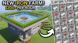Minecraft New IRON Farm in 1.21 NEW DESIGN Java and Bedrock