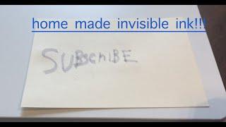 how to make homemade invisible ink