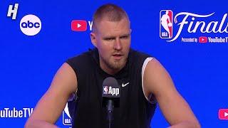 Kristaps Porzingis talks Game 1 Win vs Mavericks, FULL Postgame Interview 