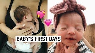 DAY IN THE LIFE WITH A NEWBORN AND A TODDLER VLOG! | BABY'S FIRST DAYS HOME