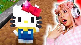PLAYING HELLO KITTY MINECRAFT! #minecraft