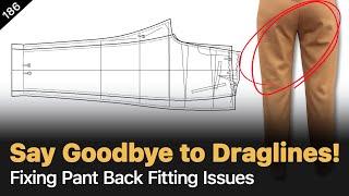 Pant Back Draglines Solved: Easy Adjustments for a Perfect Fit [Pattern Making Tutorial]