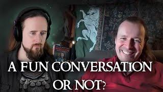 Skallagrim and Jason Kingsley discuss sword fighting and gaming