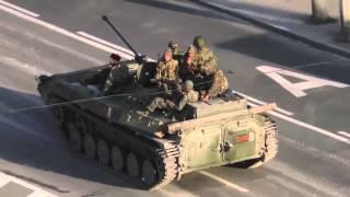 [1065] Луганск. Колонна российских танков