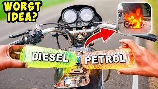 I Put DIESEL + PETROL in My BIKE...Here's What Happened | Mad Brothers