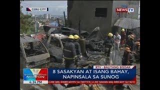 8 sasakyan at isang bahay, napinsala sa sunog