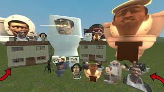 Skibidi Toilet Nextbots Family Vs Houses In Garry's Mod !!