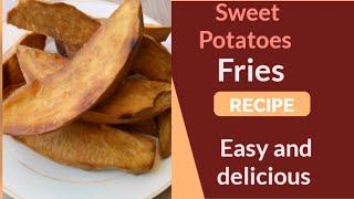 CRISPY SWEET POTATO FRIES | HOW TO MAKE SWEET POTATO FRIES RECIPE #food #sweetpotato #cooking