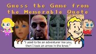 Guess the Game from the Memorable Quote [21 Questions]