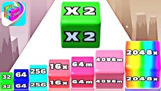 JELLY 2048 MERGE 3D - ASMR Gameplay (Numberblocks Evolution, Level Up Math Jelly Run 2048)