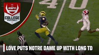 Jeremiyah Love goes 98 YARDS to give Notre Dame the first TD  | College Football Playoff