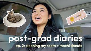 cleaning my room (again) + mochi donuts | post-grad diaries ep. 2