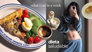 HEALTHY DIET What I ate in a week, Home workout routine