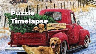 Jigsaw Puzzle Timelapse Cobble Hill Christmas On the Farm 1000 Pieces